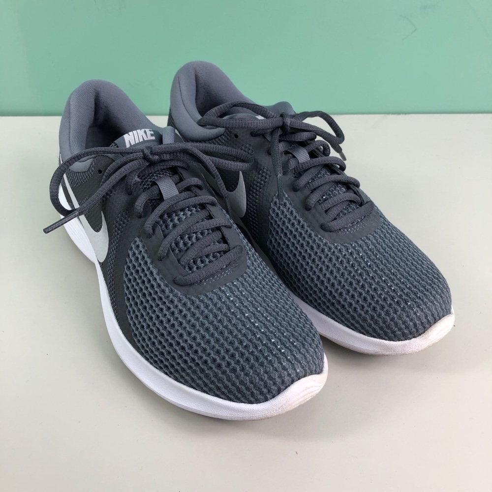Nike Revolution Four Grey Mesh Running Sneakers